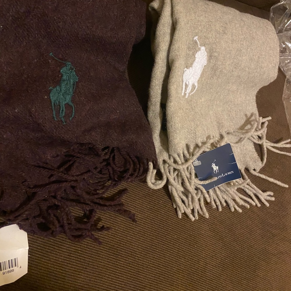 Two Polo (Large) Ralph Lauren Scarves (Unisex)